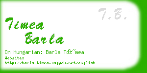 timea barla business card